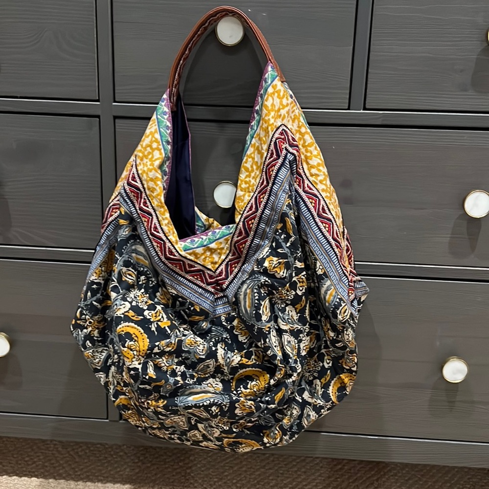 Free People Blue Poppy Crescent Bag